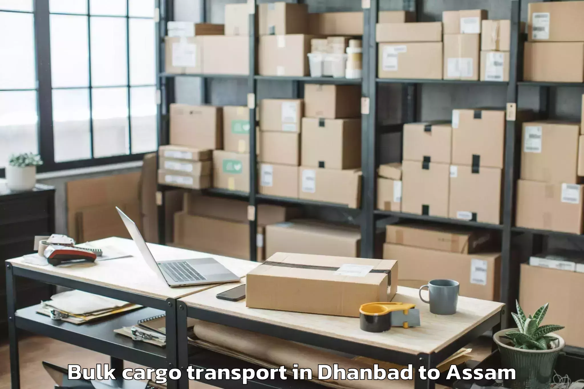 Quality Dhanbad to Gossaigaon Bulk Cargo Transport